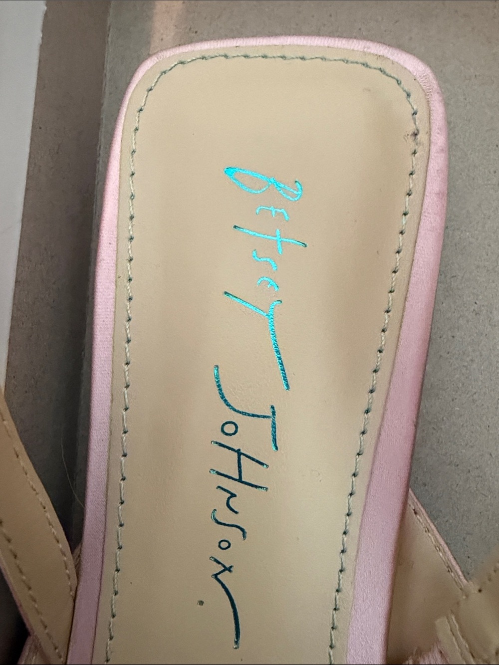 Betsey Johnson Pink Multicolor Beaded Pointed-Toe Slingback Flats - Picture 3 of 5